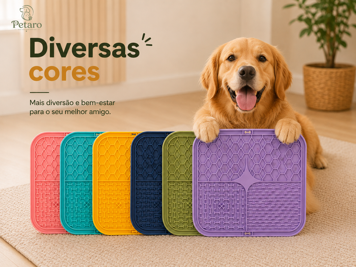 Petaro CalmLick™ — Tapete Interativo Antiestresse para Pets