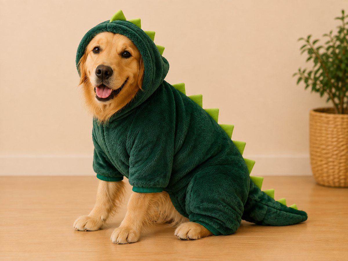 Petaro DinoWarm™ — Macacão de Dinossauro para Cães e Gatos